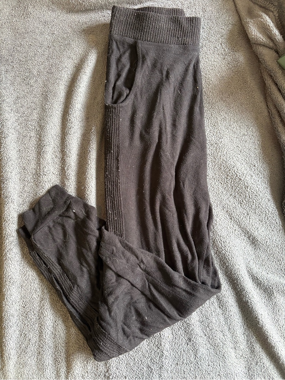 Men's Black Knit Lounge Pants